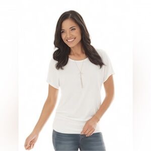 Apt. 9 Lattice-Back Banded-Hem Top